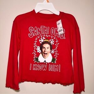 OshKosh B'gosh Red Santa OMG Elf I know him Shirt